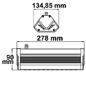 Proyector de naves potente LN regulable, simétrico IP65, negro regulable