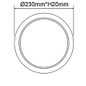 ISOLED LED downlight Flex 23W, IP52, UGR<19, suitable for offices, DA 5-21cm, not dimmable, white, 23W 3000K 2200lm 120°