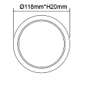 LED downlight Flex 8W, IP52, UGR<19, suitable for offices, DA 5-10cm, not dimmable, white, 8W 4000K 750lm 120°