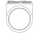 LED downlight Flex 23W, IP52, UGR<19, suitable for offices, DA 5-21cm, not dimmable, white, 23W 4000K 2200lm 120°