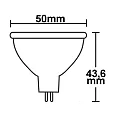 ISOLED Lámpara de reflectores MR16 OPAL GU5,3 3,5W 350lm 3000K 270° CRI 80-89 