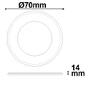 ISOLED Luminaria de subestructura Slim MiniAMP IP52, ópalo, plata regulable 3W 160lm 2800K 120° 120° CRI >80