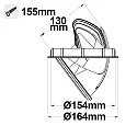 ISOLED Luz downlight SPHERE giratorio, giratorio IP42, blanco 