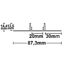 ISOLED Perfil de construcción en seco T-Profil 20, aluminio