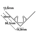 ISOLED Perfil de construcción en seco, aluminio