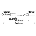 ISOLED Perfil de construcción en seco SINGLE CURVE, plata