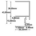ISOLED Perfil de construcción en seco SCHATTENFUGE 8