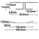 ISOLED Perfil de construcción en seco DOUBLE CURVE, plata