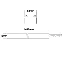 ISOLED Sistema de iluminación de fila continua montaje en el techo FastFix Linearsystem, blanco