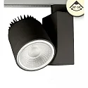 LED 3-phase track spot, 30°-50° focusable, 30W, rotatable and swivelling, dimmable, 3000K 2700lm, matt black