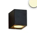 Luminaria de pared abajo, angular GU10 IP54, negro 