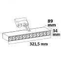 ISOLED Foco trifásico GRID 12 UGR < 19, conmutable, giro cardánico IP20, blanco 