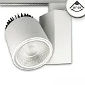 LED 3-phase track spot, 30°-50° focusable, 35W, CRi >92, rotatable, 4000K 4500lm, matt white