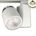 LED 3-phase track spot, 30°-50° focusable, 35W, CRi >92, rotatable, 3000K 4100lm, matt white