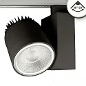 LED 3-phase track spot, 30°-50° focusable, 35W, CRi >92, rotatable, 4000K 4500lm, matt black