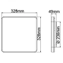 ISOLED Luminaria de pared y techo IP54, blanco 