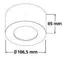 LED surface mount luminaire LUNA, IP20, indirect lightbeam, dimmable, white, 12W 2700K 600lm 120°