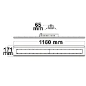 LED hall lighting spot Linear SK 240W, IP65, length 116cm, 4000K 31000lm, 1-10V dimmable, white, 30° beam angle, 144796cd