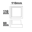 ISOLED Luminaria de pared angular, conmutable IP54, negro mate 