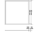 Panel de LED Frame 620, regulable 40W 3600lm 3000K CRI >83