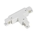 Conector en T trifásico SERIE S1 conductor de protección derecho, conductor N a la izquierda, blanco mate