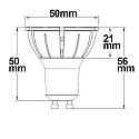 ISOLED Lámpara de reflectores GU10 regulable GU10 5,5W 440lm 3000K 36° CRI >98 regulable