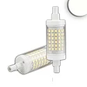 R7s LED stick SLIM, length 7.8cm, IP20, 230V AC, 6W 4000K 500lm 360°, dimmable, white