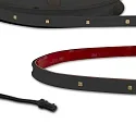 LED UV-C MiniAMP Flex strip 270nm, for surface disinfection, IP54, 12V DC, 6W, 1-sided with male plug, 116cm, black