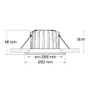ISOLED Recessed LED luminaire Sys68 MiniAMP, IP52, Ø 8.3cm, 24V DC, CRi >92, swivelling 30°, dimmable, 5W 3000K 500lm 60°, white