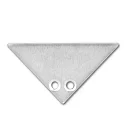 Accessory for profile CORNER12 - aluminium endcap EC84, incl. screws, silver-grey