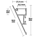 Perfil de montaje HIDE TRIANGLE indirecta, aluminio