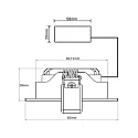 ISOLED Luminaria empotrable Slim68 IP40, regulable 9W 960lm 4000K 45° 45° CRI 92