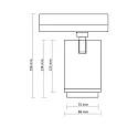 ISOLED 3-phase spot 42W - 20°-70° ON-OFF switchable, focusable, cardanic swivelling IP20, white matt 