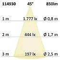 ISOLED Luminaria empotrable Slim68 IP40, regulable 9W 850lm 3000K 45° 45° CRI 92