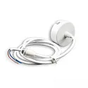 Marquesina redondo, 2 polos, blanco