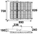 ISOLED Luz de inundación FLOOD 1350W asimétrico, ajustable IP66, negro regulable