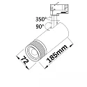 ISOLED Foco trifásico FOCUS ADJUST 24W giratorio, giratorio, conmutable, enfocable IP20, blanco 