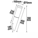 ISOLED outdoor wall luminaire cylindrical, without sensor E27 IP44, anthracite dimmable