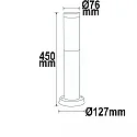 ISOLED Luminaria para balizas cilíndrico E27 IP44, regulable