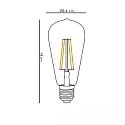 ISOLED Lámpara de filamento LED VINTAGE LINE LED EDISON ST64 ST64 conmutable E27 7W 720lm 2700K 360° CRI 80-89 