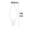 ISOLED LED lamp candle CANLDE C35 set of 3, switchable E14 4W 400lm 3000K 360° CRI 80-89 