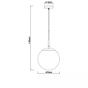 ISOLED pendant luminaire INFINITY SMOKY GLASS 25 1 flame, round E27 IP20, black dimmable