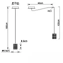 ISOLED pendant luminaire INFINITY SINGLE ROUND 1 flame, round, without shade E27 IP20, black dimmable