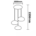 ISOLED Luminaria colgante de 3 llamas, oval E27 IP20, regulable
