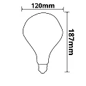 ISOLED Bombilla filamento Globe VINTAGE LINE ROUNDBULB A125 UNREGULAR conmutable G125 E27 4W 120lm 2200K 360° CRI 85 
