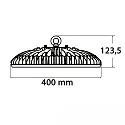 ISOLED Proyector de naves potente TOQ 85°C redondo, a prueba de golpes IP65, negro regulable