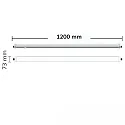 ISOLED Luminaria lineal PROFESSIONAL 3 polos, a prueba de golpes, conmutable IP66, plata  35W 5500lm 4000K 120° 120° CRI 80-89 120cm