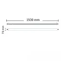 ISOLED Luminaria lineal PROFESSIONAL 3 polos, a prueba de golpes, conmutable IP66, plata  45W 6700lm 4000K 120° 120° CRI 80-89 150cm