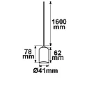 ISOLED Portabombilla E27 / 160CM OPEN CABLE, negro