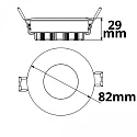 recessed luminaire PC68 IP44 BRUSHED rigid, dimmable IP44, brushed aluminium dimmable 5W 400lm 3000K >80° >80° CRI >80
